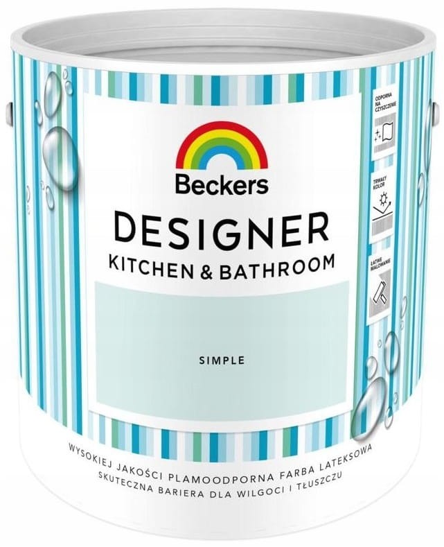 BECKERS DESIGNER Kuchnia i Łazienka Farba lateksowa niebieska simple 2,5L