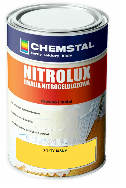 CHEMSTAL NITROLUX Emalia nitro 5L ŻÓŁTY JASNY  POŁYSK