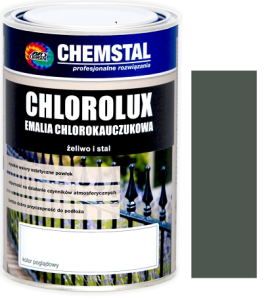 CHEMSTAL Emalia chlorokauczuk CHLOROLUX 10L SZARY JASNY POŁYSK