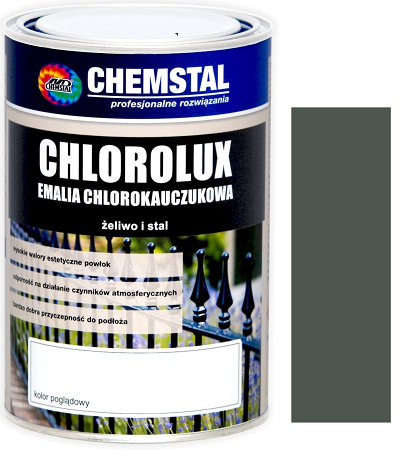 CHEMSTAL Emalia chlorokauczuk  CHLOROLUX 5L SZARY JASNY
