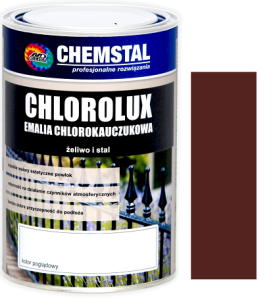 CHEMSTAL Emalia chlorokauczuk CHLOROLUX 1L CZERWONY TLENKOWY
