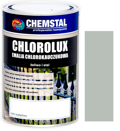 CHEMSTAL Emalia chlorokauczuk CHLOROLUX 1L POPIELATY 7038