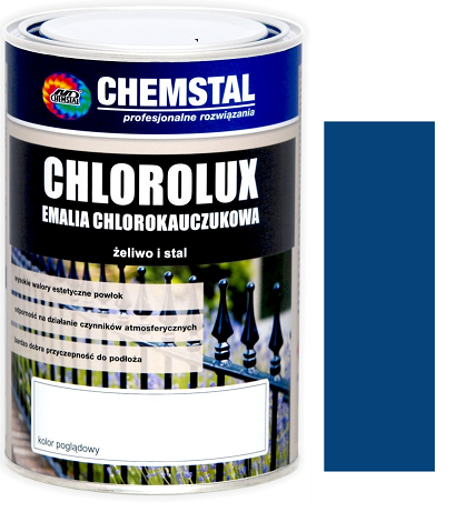 CHEMSTAL Emalia chlorokauczuk CHLOROLUX 1L NIEBIESKI RAL 5010