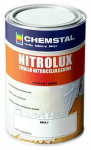 CHEMSTAL NITROLUX Emalia nitro 1L BIAŁY POŁYSK