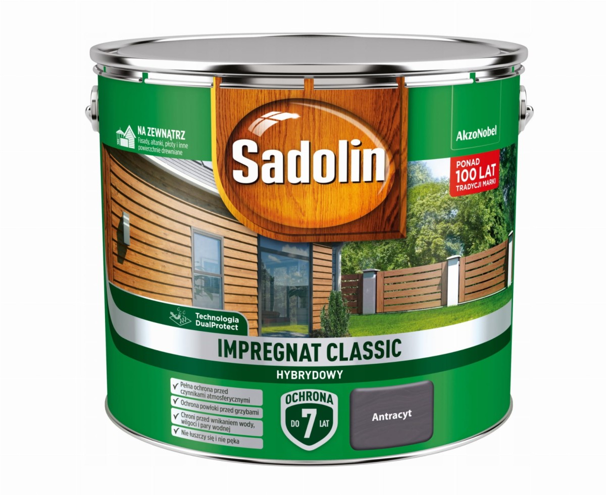 SADOLIN Classic Impregnat do drewna 2,5L ANTRACYT