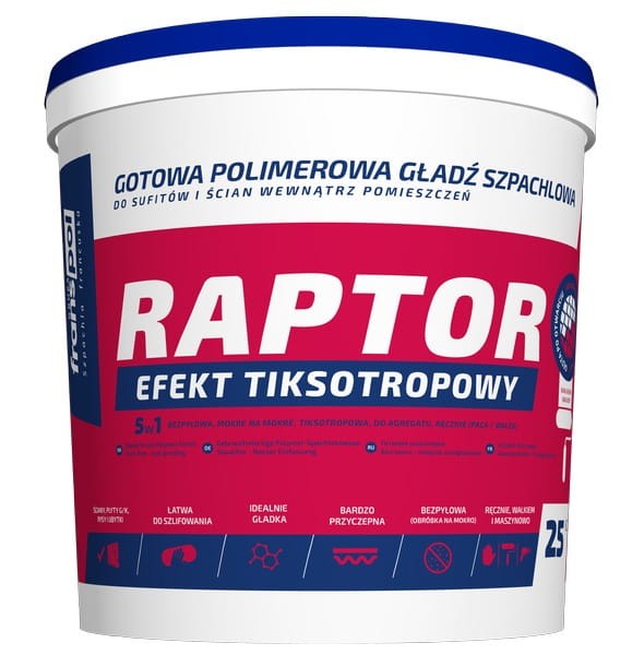 FRANSPOL RAPTOR 25KG Gotowa gładź polimerowa
