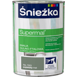 Śnieżka Supermal Emalia 0,2l Popielaty RAL 7023 MAT