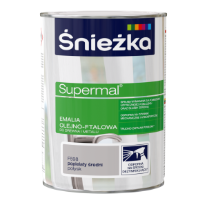 Śnieżka Supermal Emalia 0,8l Popielaty Średni F598
