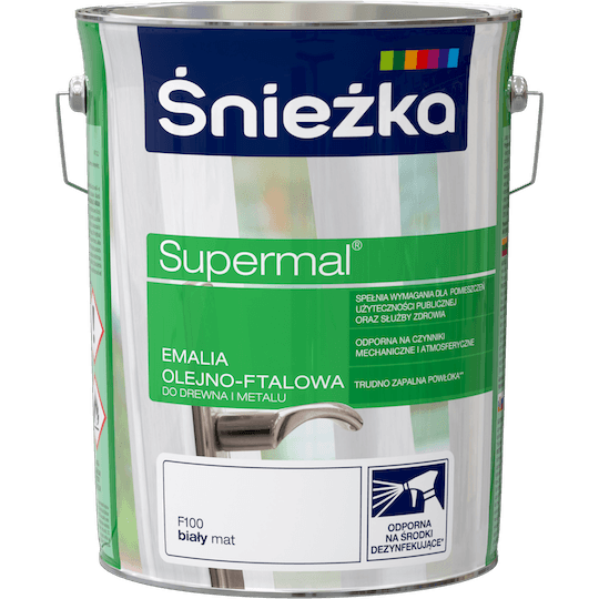 Śnieżka Supermal Emalia ftalowa 5l BIAŁY MAT F100