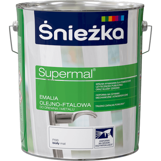 Śnieżka Supermal Emalia ftalowa 10l BIAŁY MAT F100
