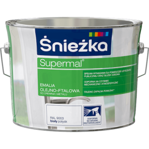 Śnieżka Supermal Emalia ftalowa 2,5l Biały Połysk RAL 9003