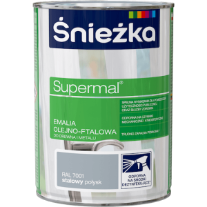Śnieżka Supermal Emalia ftalowa 0,8l Stalowy RAL 7001
