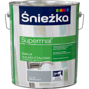Śnieżka Supermal Emalia ftalowa 10l Stalowy RAL 7001