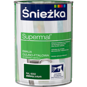 Śnieżka Supermal Emalia 0,8l Zielony RAL 6002