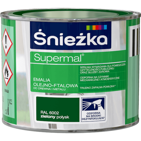 Śnieżka Supermal Emalia 0,2l Zielony RAL 6002