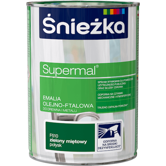 Śnieżka Supermal Emalia 0,8l Zielony Miętowy F510