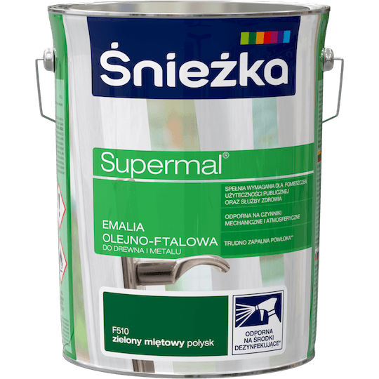 Śnieżka Supermal Emalia ftalowa 5l Zielony Miętowy