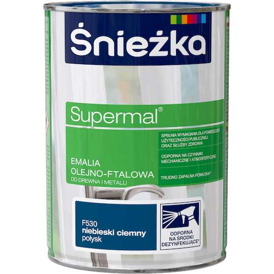 Śnieżka Supermal Emalia 0,8l Niebieski Ciemny F530