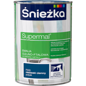 Śnieżka Supermal Emalia 0,8l Niebieski Ciemny F530