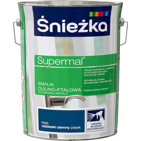 Śnieżka Supermal Emalia 5l Niebieski Ciemny F530