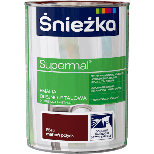 Śnieżka Supermal Emalia 0,8l Mahoń F545