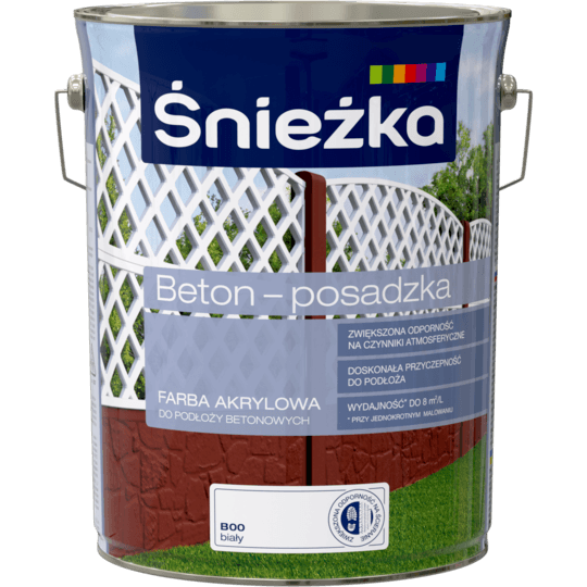 Farba do betonu ŚNIEŻKA BETON POSADZKA BIAŁY 5L B00