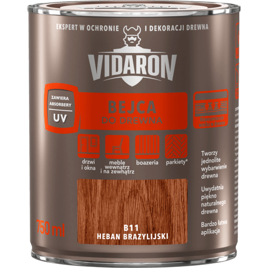 Vidaron Bejca do drewna 0,75l Heban Brazylijski  B11