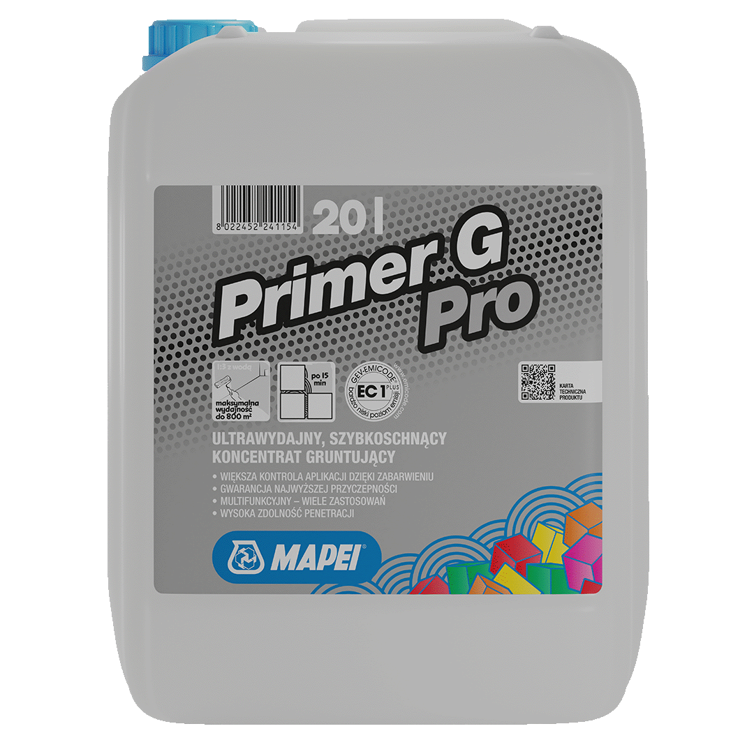 MAPEI PRIMER G PRO KONCENTRAT GRUNTUJĄCY GRUNT 20L
