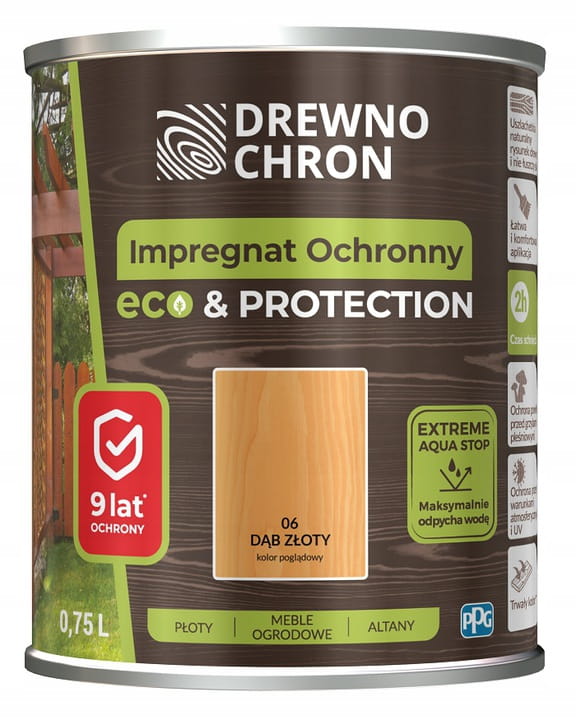 Drewnochron Eco&Protect 0,75L Dąb Złoty