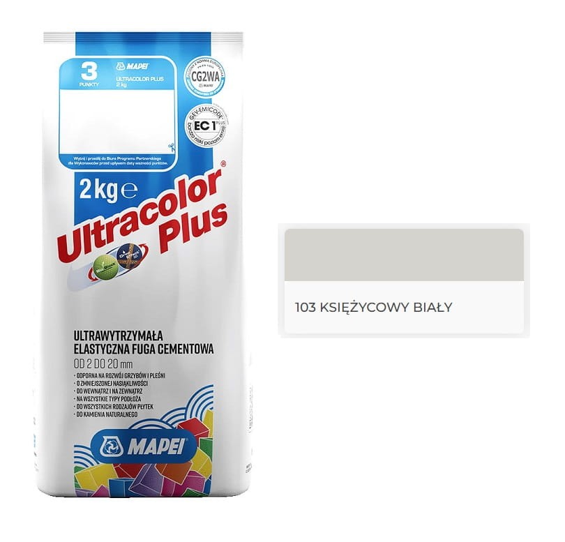 MAPEI Ultracolor FUGA 2 kg - 103 KSIĘŻYCOWY BIAŁY