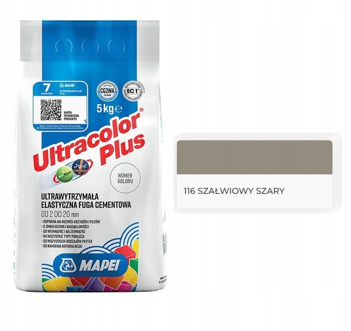 MAPEI Ultracolor FUGA 5 kg - 116 SZAŁWIOWY SZARY