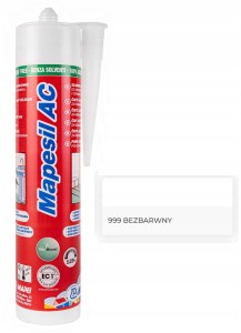 SILIKON Mapei Mapesil AC 310ml - Bezbarwny 999