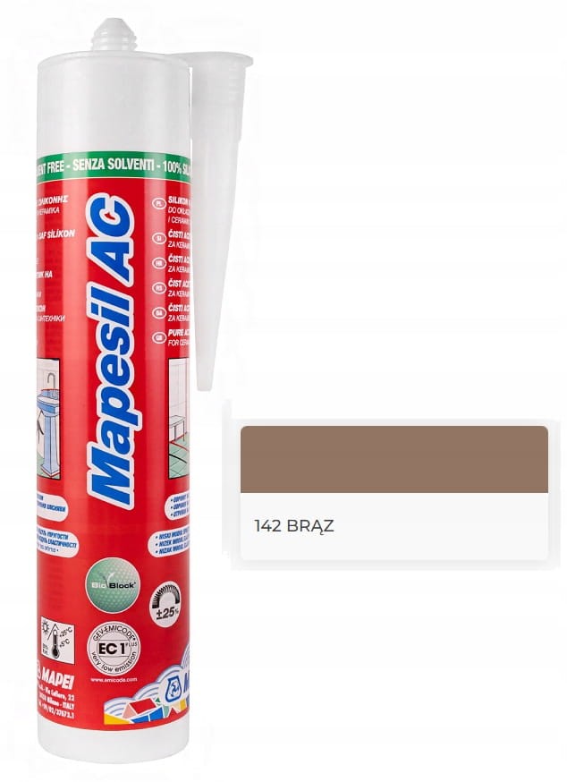MAPEI Mapesil AC 310ml Silikon 142 BRĄZ