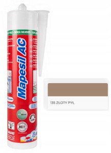 MAPEI Mapesil AC 310ml Silikon 135 ZŁOTY PYŁ