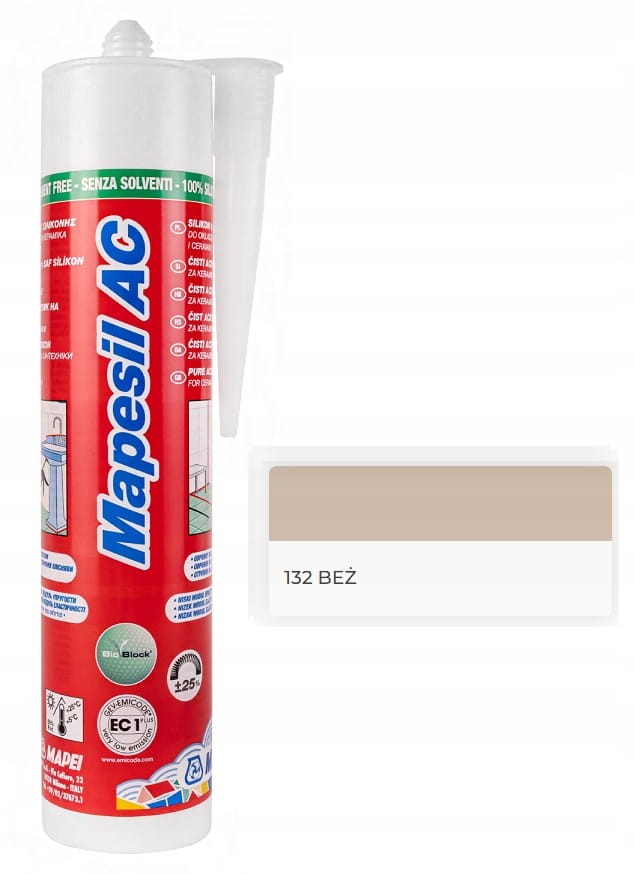 MAPEI Mapesil AC 310ml Silikon 132 BEŻ 2000