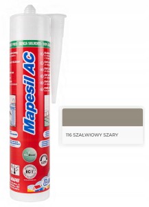 SILIKON Mapei Mapesil AC 310ml Szałwiowy Szary 116
