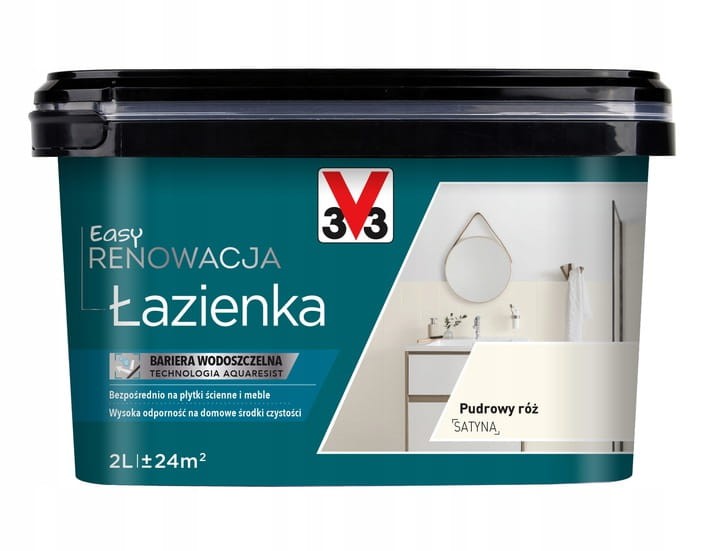 V33 Easy Renowacja Łazienka 3V3 pudrowy róż 2L
