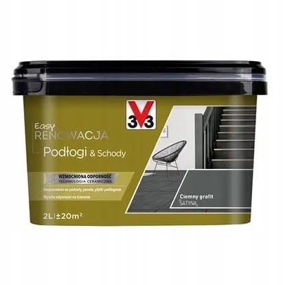V33 Easy Renowacja Podłoga 3V3 ciemny grafit 2L