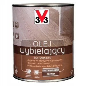 V33 Olej do wybielania parkietu biały mat 1L