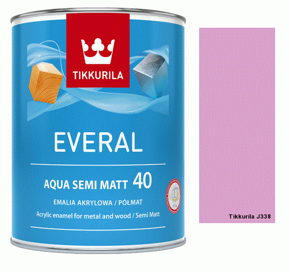 TIKKURILA Everal Aqua Semi Matt [40] 0,9l KOLOR J338