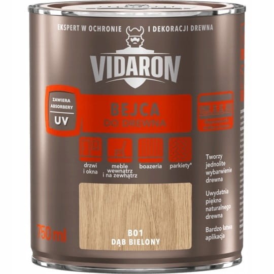 Vidaron Bejca do drewna 0,75l Dąb Bielony B01