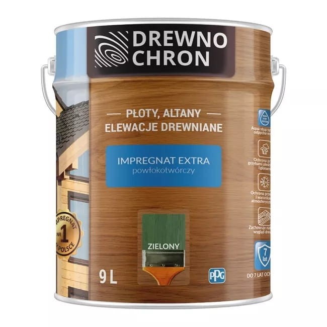 Drewnochron Extra Impregnat 9L Zielony