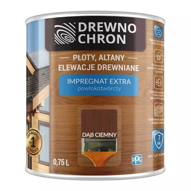 Drewnochron Extra Impregnat 0,75L Dąb Ciemny