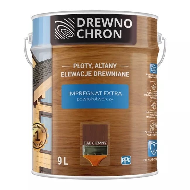 Drewnochron Extra Impregnat 9L Dąb Ciemny
