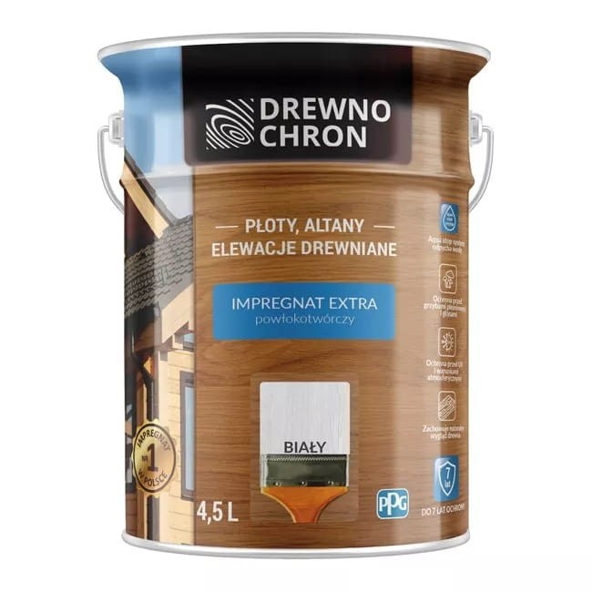 Drewnochron Extra Impregnat 4,5L Biały