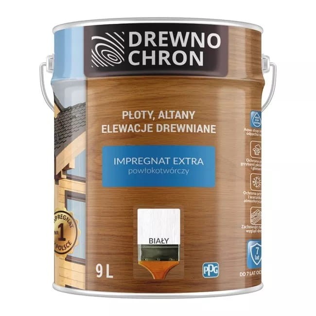 Drewnochron Extra Impregnat 9L Biały