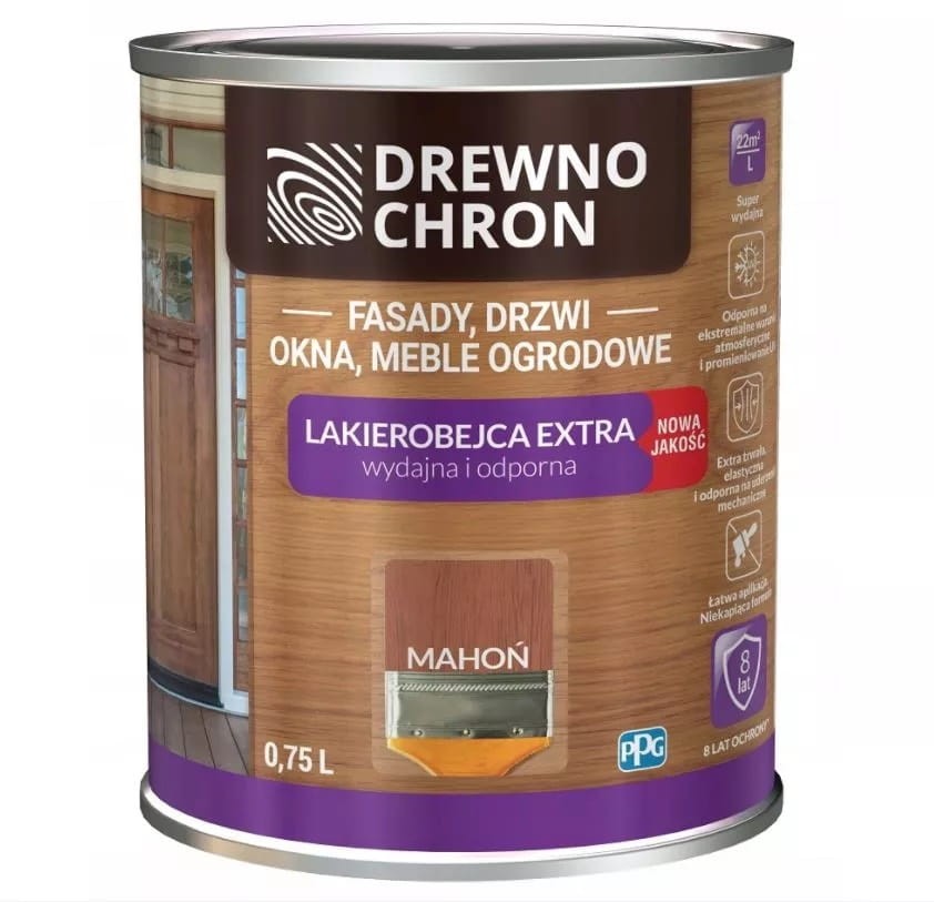 Drewnochron Lakierobejca Extra 0,75L Mahoń
