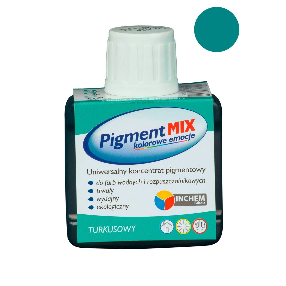 INCHEM Pigment Mix barwnik do farb TURKUSOWY 80ml