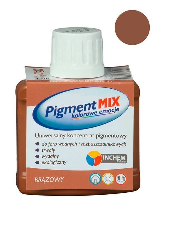 INCHEM Pigment Mix barwnik do farb BRĄZOWY 80ml