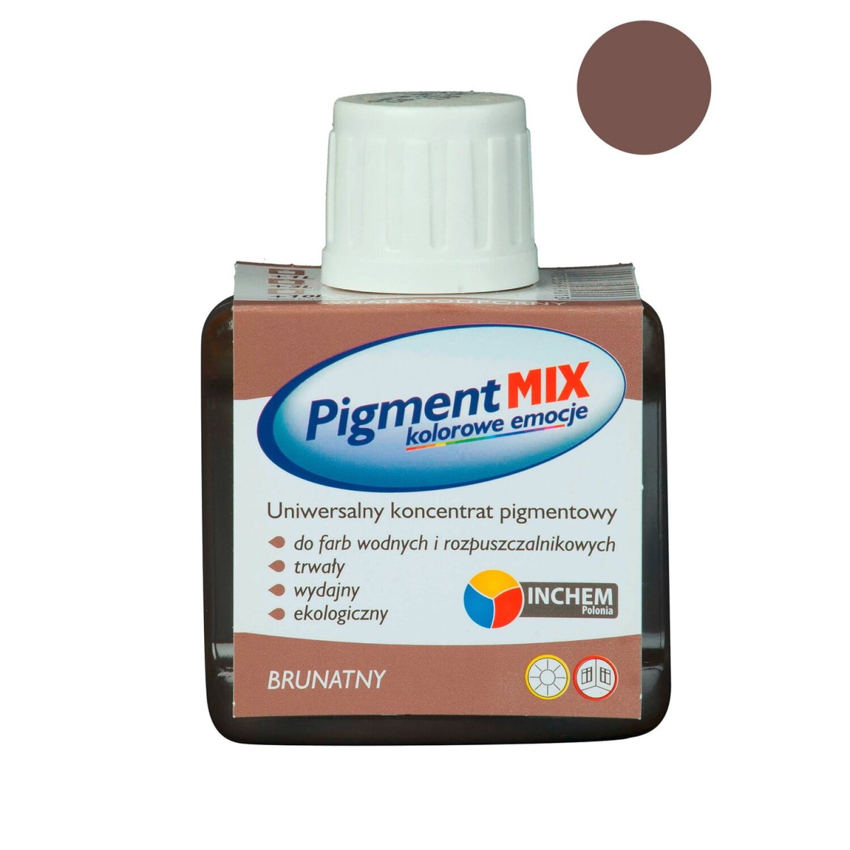 INCHEM Pigment Mix barwnik do farb BRUNATNY 80ml